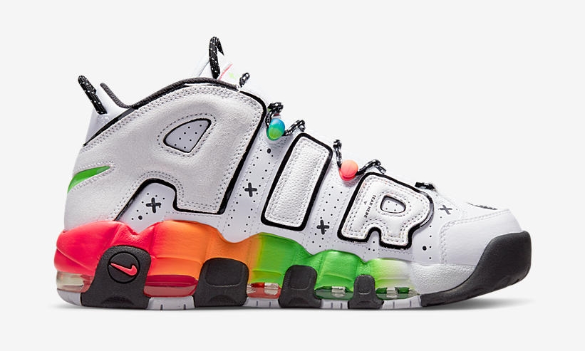 海外発売！ナイキ エア モア アップテンポ 96 “ホワイト/ブラック/マルチ” (NIKE AIR MORE UPTEMPO 96 “White/Black/Multi”) [DV1233-111]