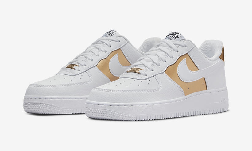 2022年 発売予定！ナイキ エア フォース 1 ロー “ホワイト/メタリックゴールド” (NIKE AIR FORCE 1 LOW “White/Metallic Gold”) [DD8959-105]