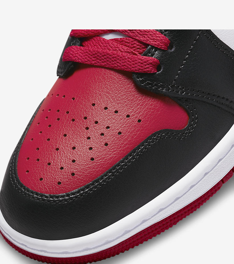 【国内 7/22 発売】ナイキ ウィメンズ エア ジョーダン 1 ミッド “ブレッドトゥ” (NIKE WMNS AIR JORDAN 1 MID “Bred Toe”) [BQ6472-079]