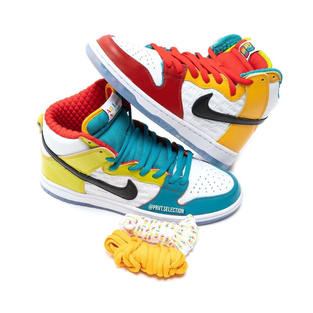 【国内 8/13、8/15 発売】froSkate × NIKE SB DUNK HIGH PRO QS “All Love No Hate” (ナイキ SB ダンク ハイ プロ) [DH7778-100]