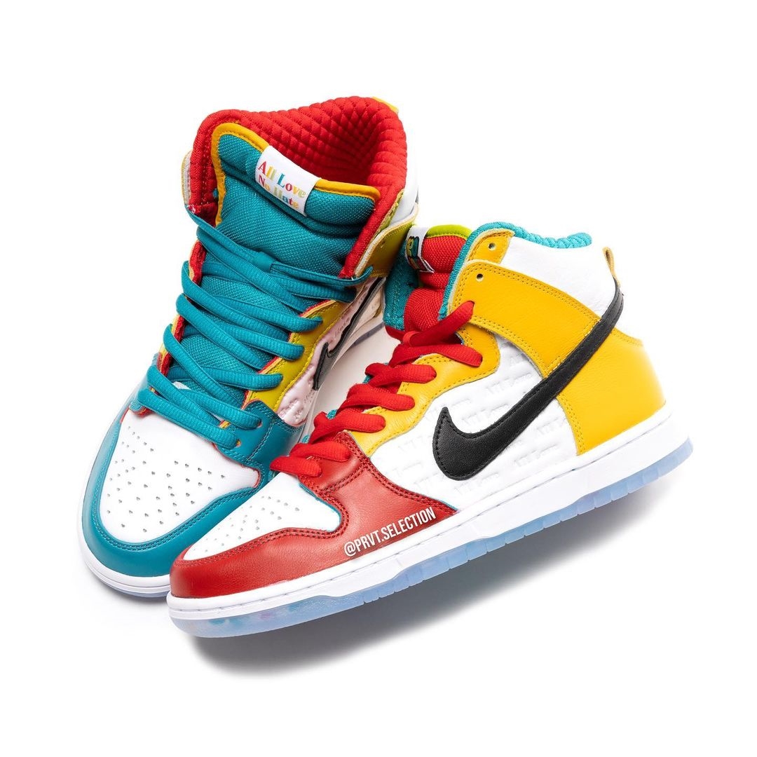 【国内 8/13、8/15 発売】froSkate × NIKE SB DUNK HIGH PRO QS “All Love No Hate” (ナイキ SB ダンク ハイ プロ) [DH7778-100]