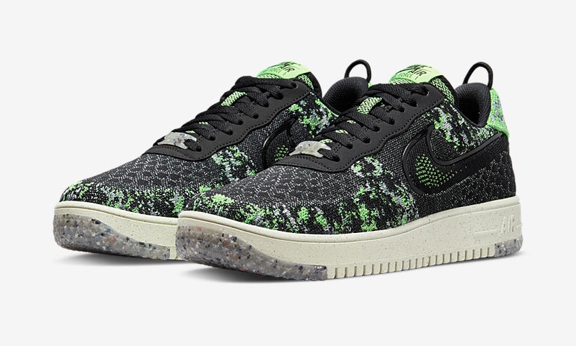 2022年 発売予定！ナイキ エア フォース 1 ロー クレーター フライニット "ブラック/ボルト" (NIKE AIR FORCE 1 LOW CRATER FLYKNIT "Black/Volt") [DM0590-002]