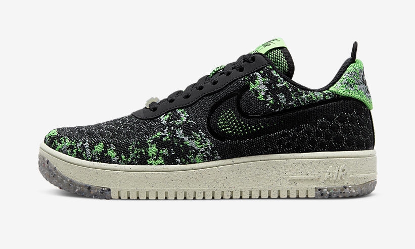 2022年 発売予定！ナイキ エア フォース 1 ロー クレーター フライニット “ブラック/ボルト” (NIKE AIR FORCE 1 LOW CRATER FLYKNIT “Black/Volt”) [DM0590-002]