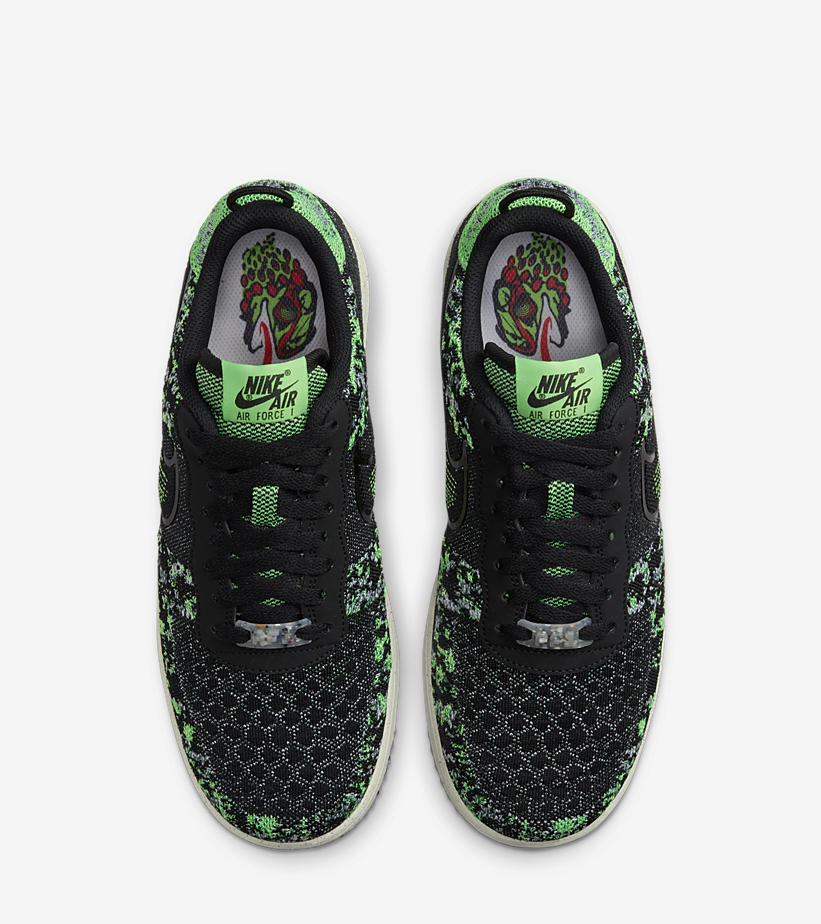 2022年 発売予定！ナイキ エア フォース 1 ロー クレーター フライニット “ブラック/ボルト” (NIKE AIR FORCE 1 LOW CRATER FLYKNIT “Black/Volt”) [DM0590-002]