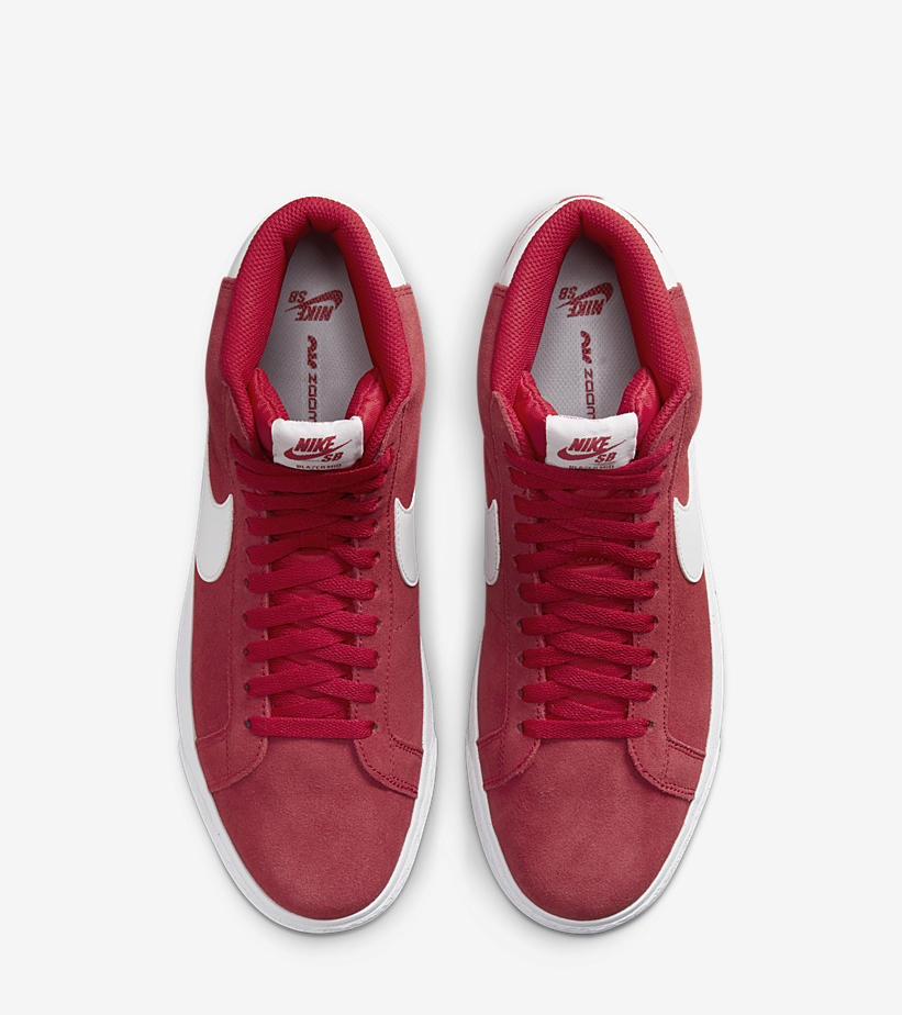 海外発売！ナイキ SB ズーム ブレーザー ミッド “ユニバーシティレッド/ホワイト” (NIKE SB ZOOM BLAZER MID “University Red/White”) [864349-602]