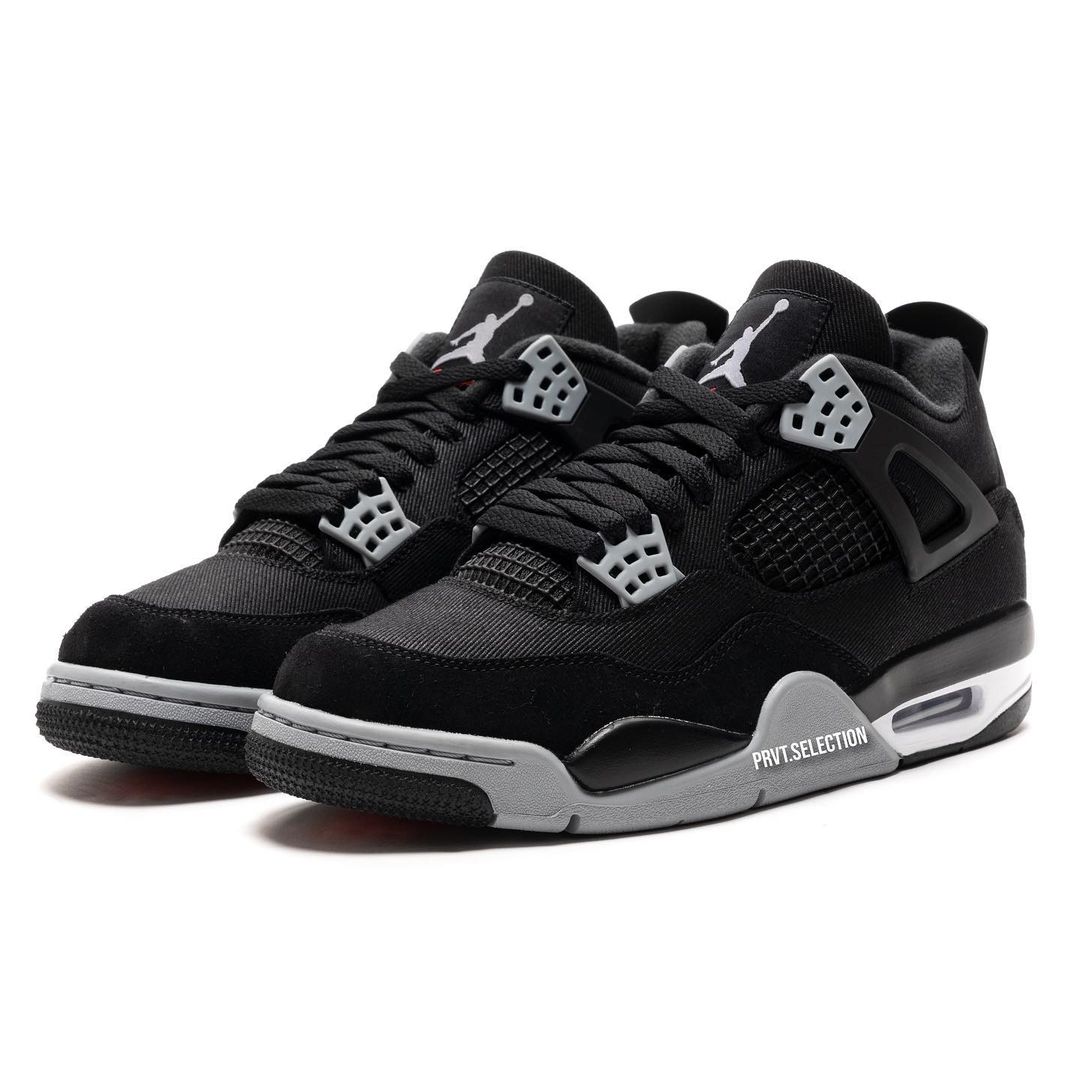 【国内 8/29 発売】ナイキ エア ジョーダン 4 レトロ “ブラックキャンバス” (NIKE AIR JORDAN 4 RETRO “Black Canvas”) [DH7138-006]