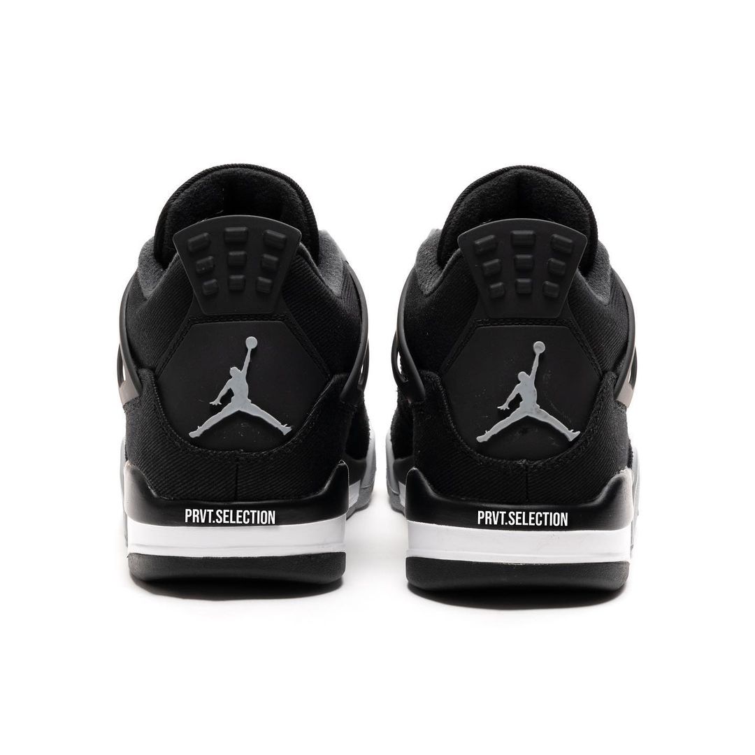 【国内 8/29 発売】ナイキ エア ジョーダン 4 レトロ “ブラックキャンバス” (NIKE AIR JORDAN 4 RETRO “Black Canvas”) [DH7138-006]