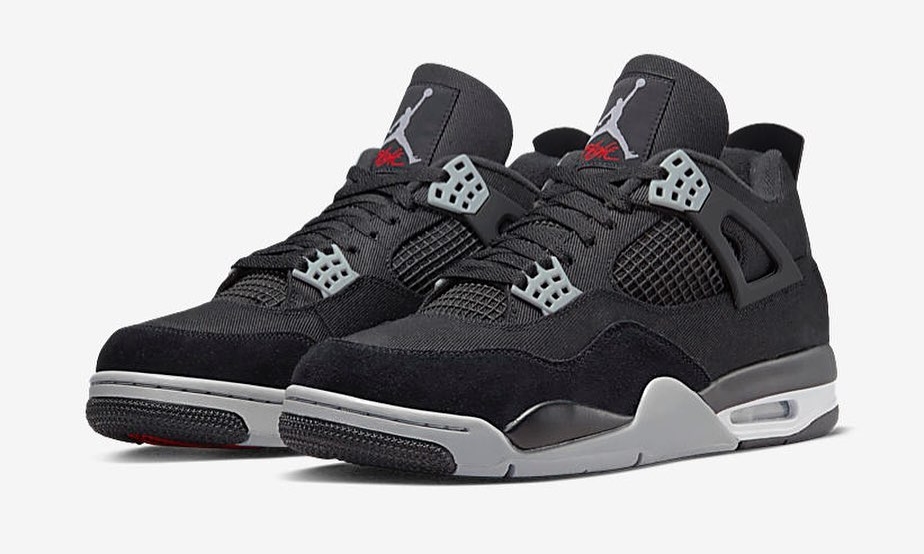 【国内 8/29 発売】ナイキ エア ジョーダン 4 レトロ “ブラックキャンバス” (NIKE AIR JORDAN 4 RETRO “Black Canvas”) [DH7138-006]