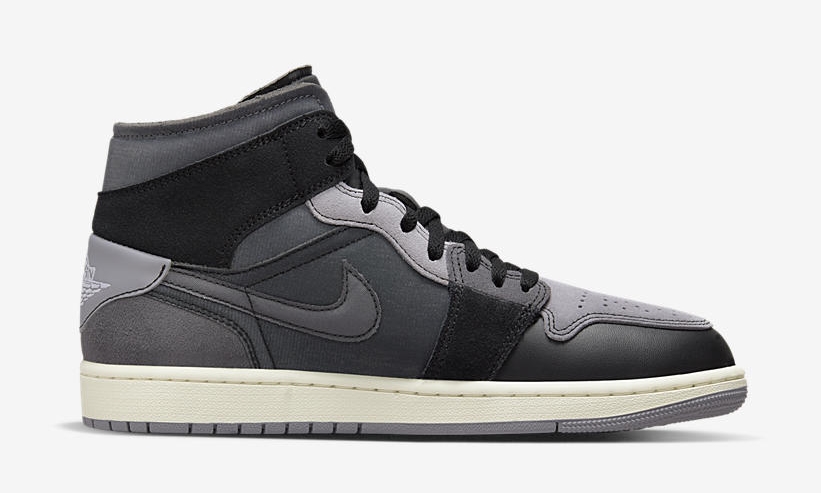 【国内 9/7 発売】NIKE AIR JORDAN 1 MID “Inside Out/Black/Grey” (ナイキ エア ジョーダン 1 ミッド “インサイドアウト/ブラック/グレー”) [DM9652-001]