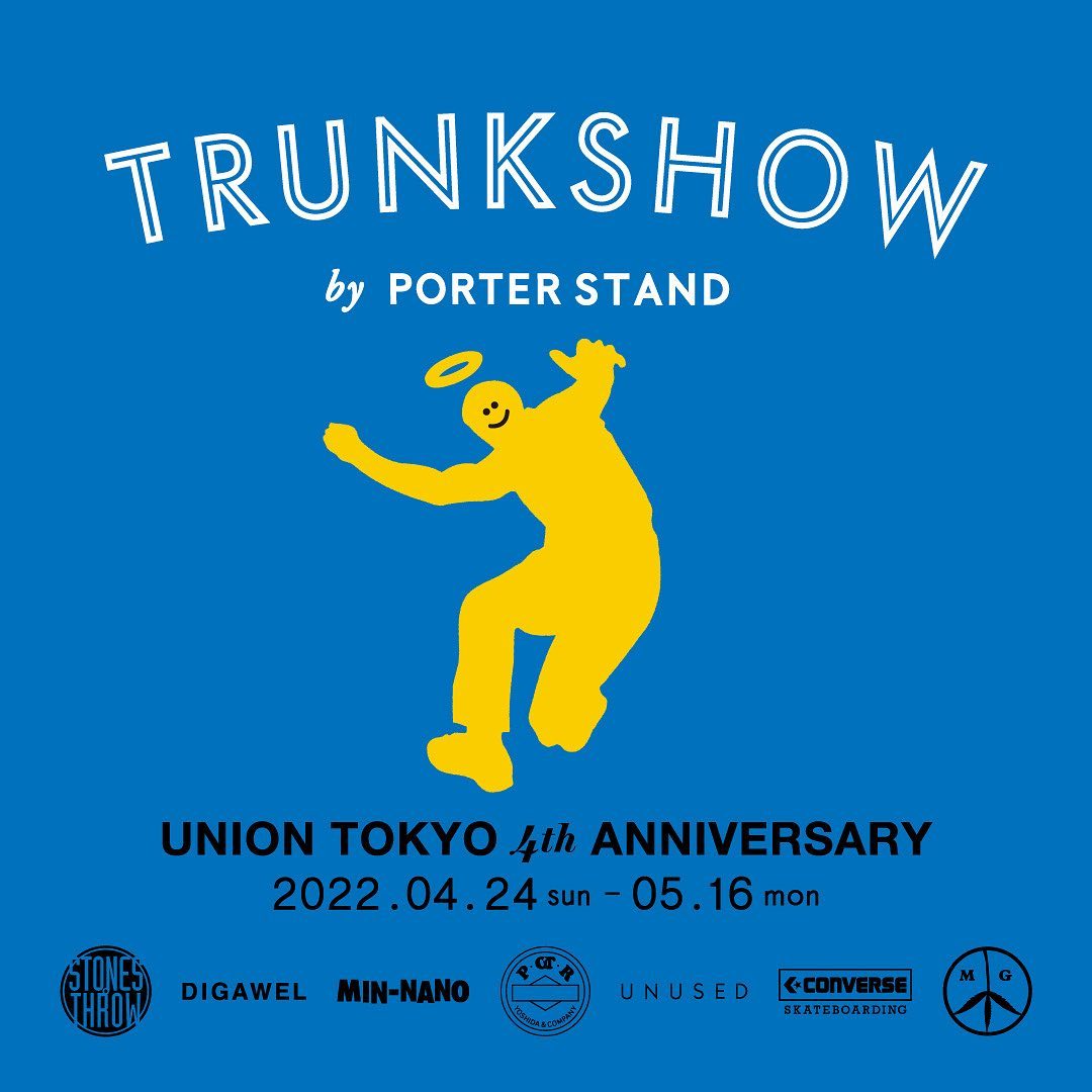 UNION TOKYO 4th ANNIVERSARY TRUNK SHOW by PORTER STANDが4/24~5/16 展開 (ユニオン トウキョウ 4周年 トランク ショー バイ ポータースタンド)