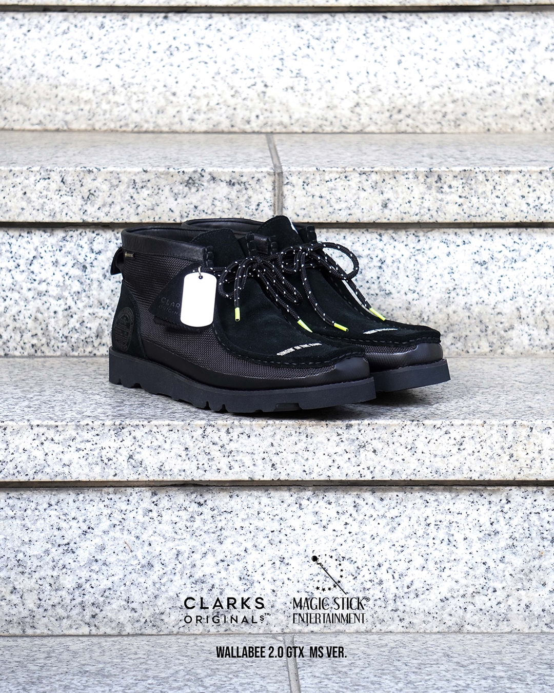 MAGIC STICK × Clarks ORIGINALSのカスタムシューズ第2弾「Wallabee Boots 2.0 GTX」がゲリラリリース (マジックスティック クラークス)