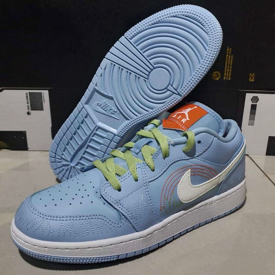 【リーク】ナイキ エア ジョーダン 1 ロー “ユニバーシティブルー/ステッチ” (NIKE AIR JORDAN 1 LOW “University Blue/Stitch”)