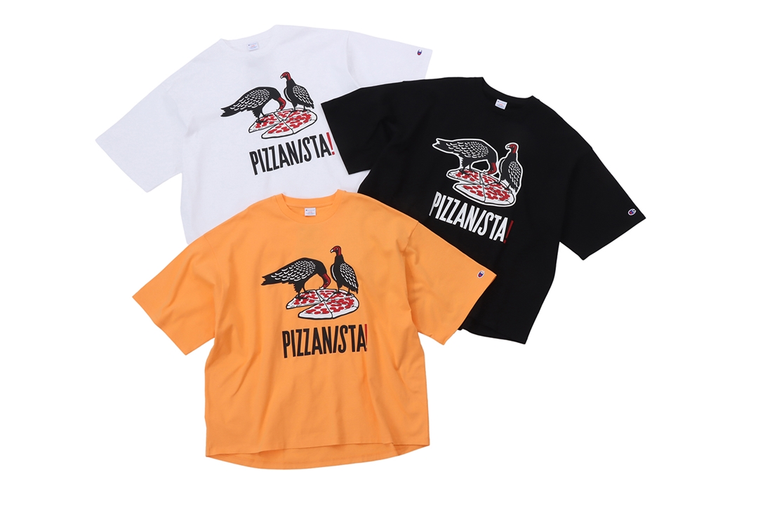 Champion × PIZZANISTA! TOKYO コラボで上野伸平氏が特別にデザインしたTEE類が4/29 発売 (チャンピオン ピザニスタ! トウキョウ)