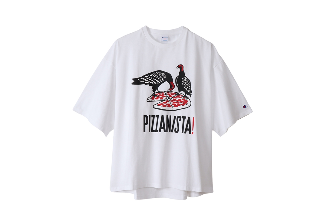 Champion × PIZZANISTA! TOKYO コラボで上野伸平氏が特別にデザインしたTEE類が4/29 発売 (チャンピオン ピザニスタ! トウキョウ)