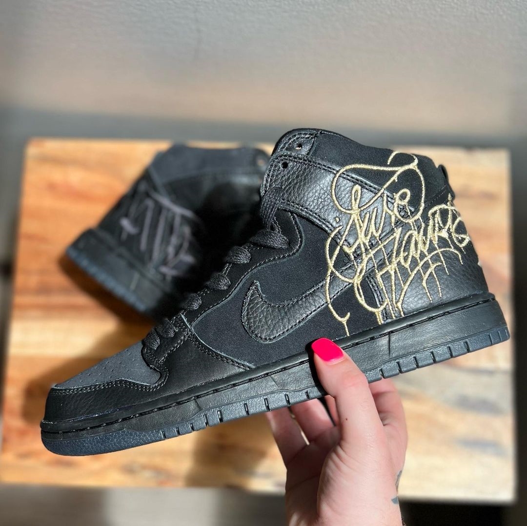 Faust × Nike SB Dunk High "Black Gold"