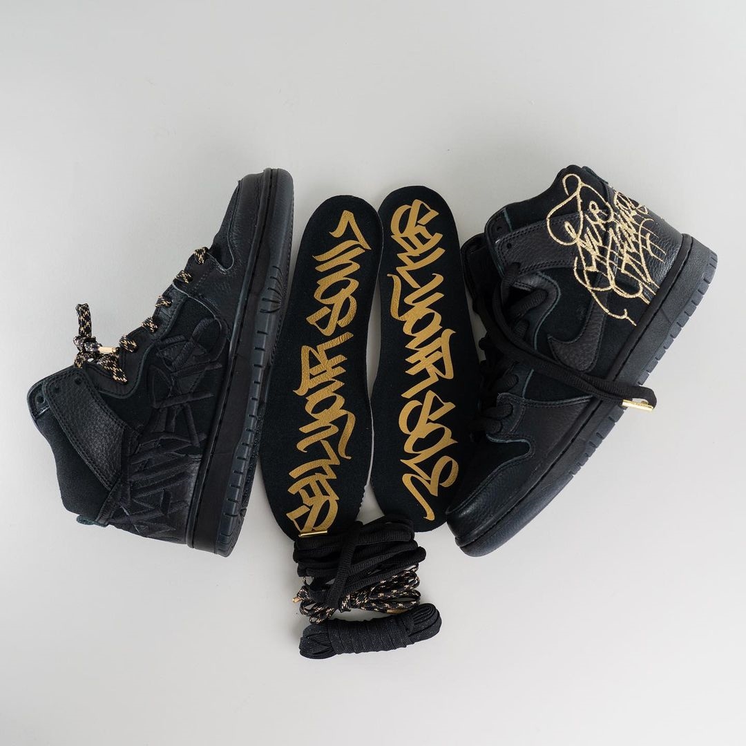 【国内 8/29 発売】ファウスト × ナイキ SB ダンク ハイ プロ QS “ブラック/メタリックゴールド” (Faust NIKE SB DUNK HIGH PRO QS “Black/Metallic Gold”) [DH7755-001]