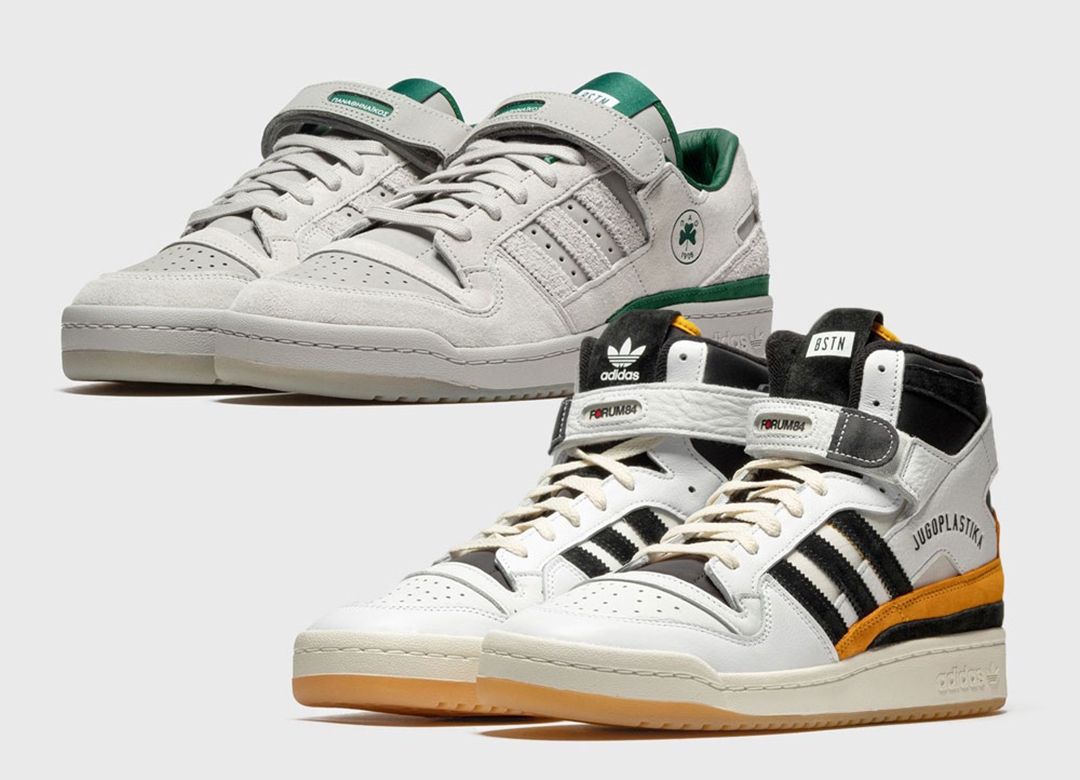 【5/14、5/28 発売】BSTN x adidas Originals FORUM 84 LOW/HIGH “Panathinaikos/Jugoplastika” (ボストン アディダス オリジナルス フォーラム ロー/ハイ) [GX6799/GX6804]