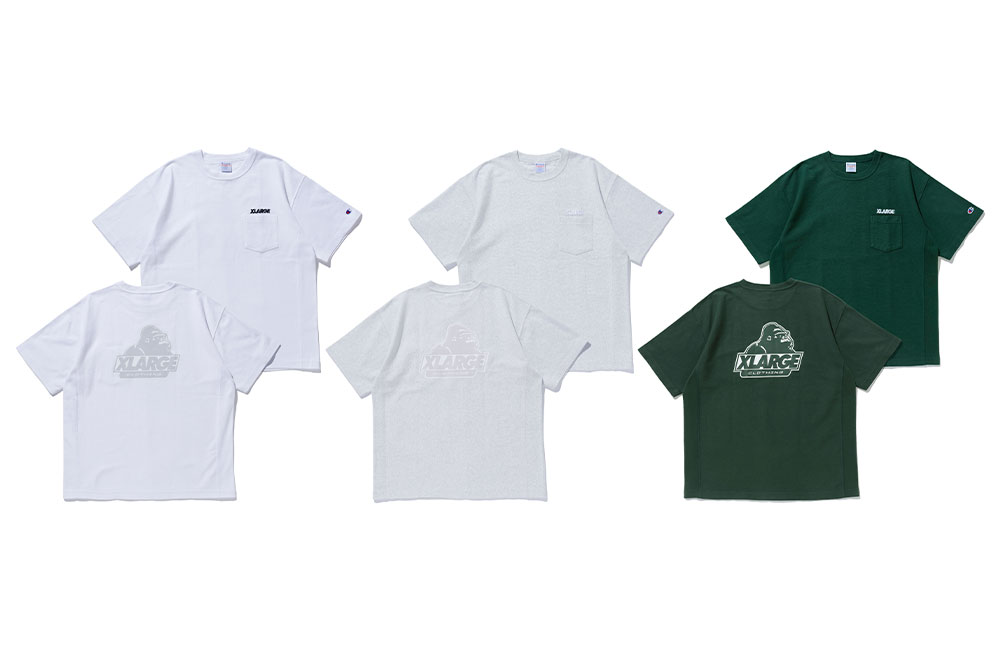 5/7 発売！XLARGE × Champion コラボレーション最新作のREVERSE WEAVE TEE/ショーツ ​(エクストララージ チャンピオン)