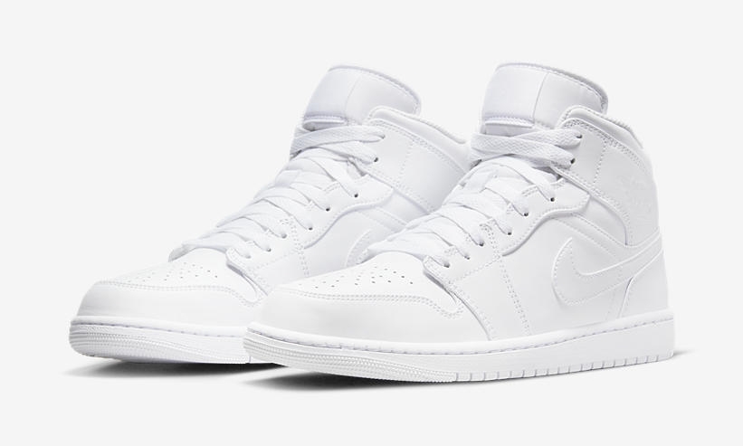 2022年 発売予定！ナイキ エア ジョーダン 1 ミッド “トリプルホワイト” (NIKE AIR JORDAN 1 MID “Triple White”) [554724-136]