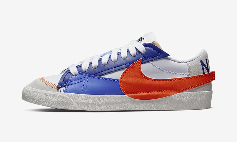 海外発売！ナイキ ブレーザー ロー 77 ジャンボ “セイル/ダークロイヤルブルー/セーフティオレンジ” (NIKE BLAZER LOW JUMBO 77 “Sail/Dark Royal Blue/Safety Orange”) [DQ8769-100]