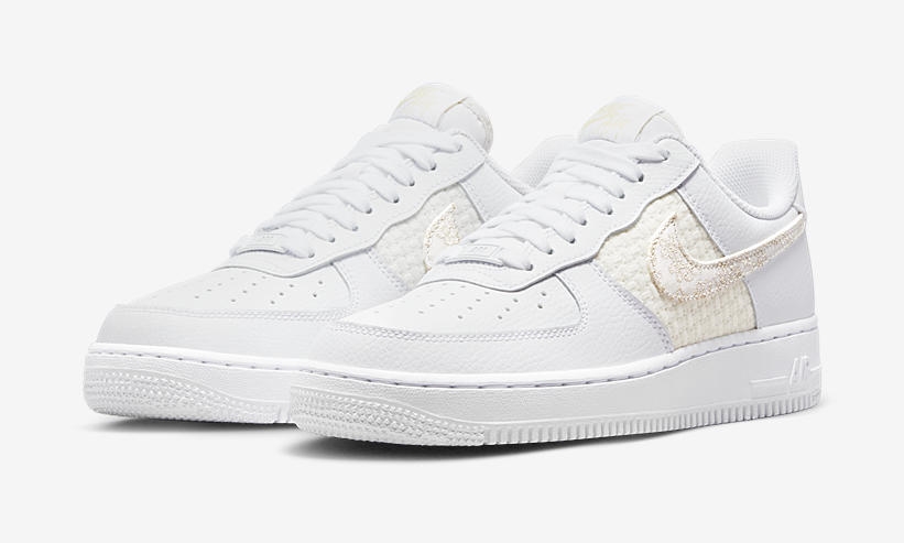 2022年 発売予定！ナイキ エア フォース 1 ロー "フラワースウッシュ/ホワイト/ゴールド" (NIKE AIR FORCE 1 LOW "Flower Swoosh/White/Gold”) [DO9458-100]