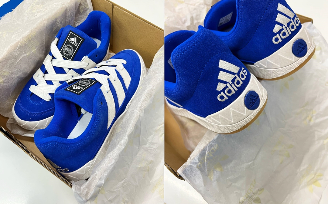 【国内 6/11、6/14 発売】atmos × adidas ADIMATIC “Blue” (アトモス アディダス アディマティック “ブルー”) [GX1828]