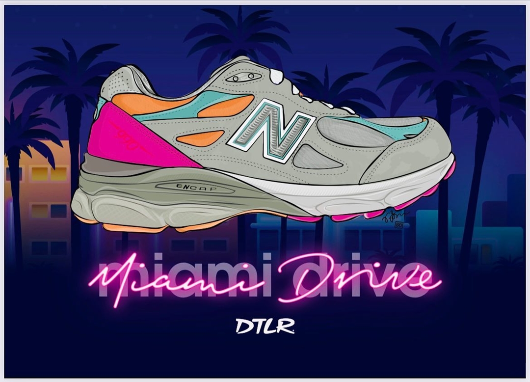 海外 5/27 発売！DTLR × New Balance M990v3 "Miami Drive" (ニューバランス)