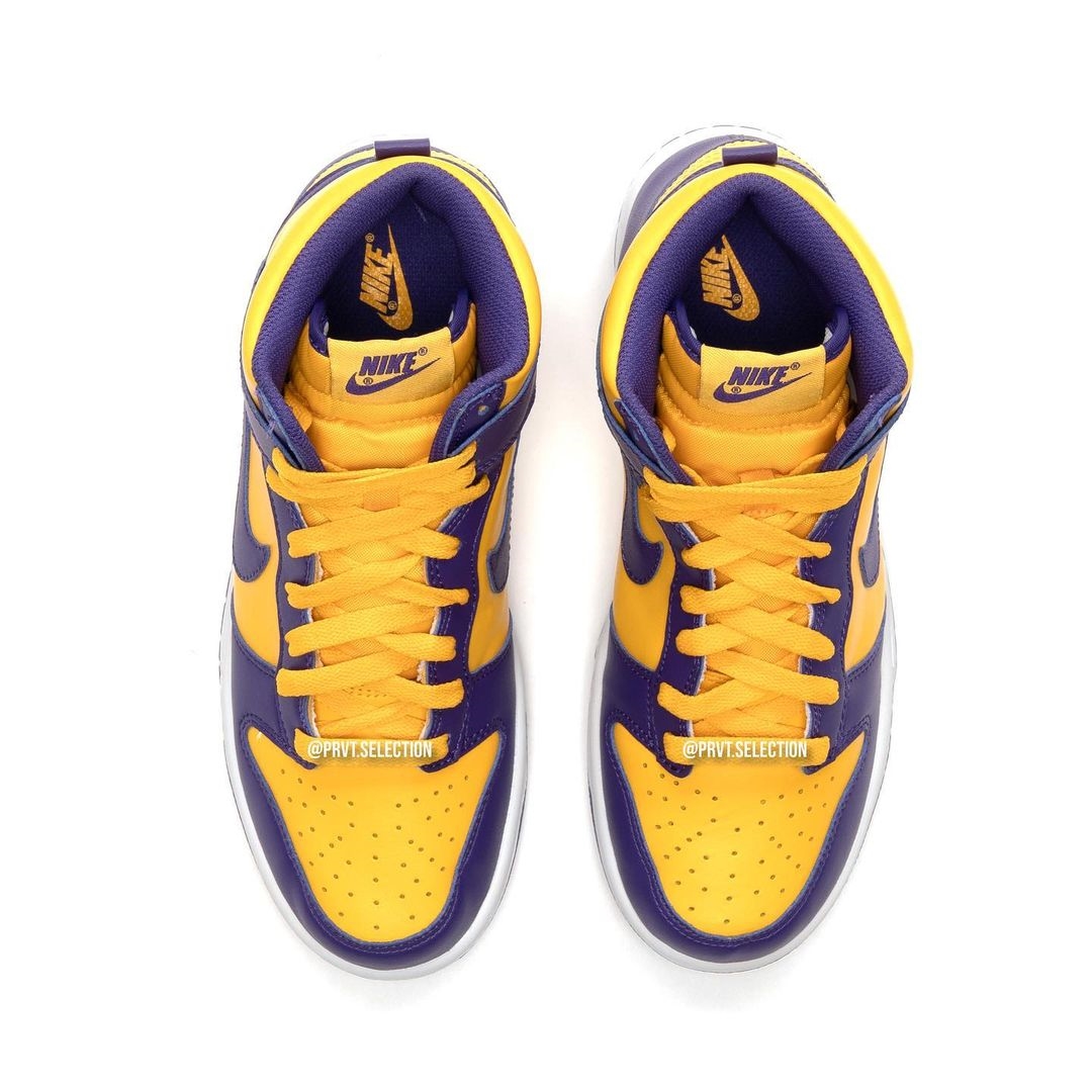 【国内 8/20 発売】ナイキ ダンク ハイ レトロ “レイカーズ/コートパープル” (NIKE DUNK HIGH RETRO “Lakers/Court Purple”) [DD1399-500]