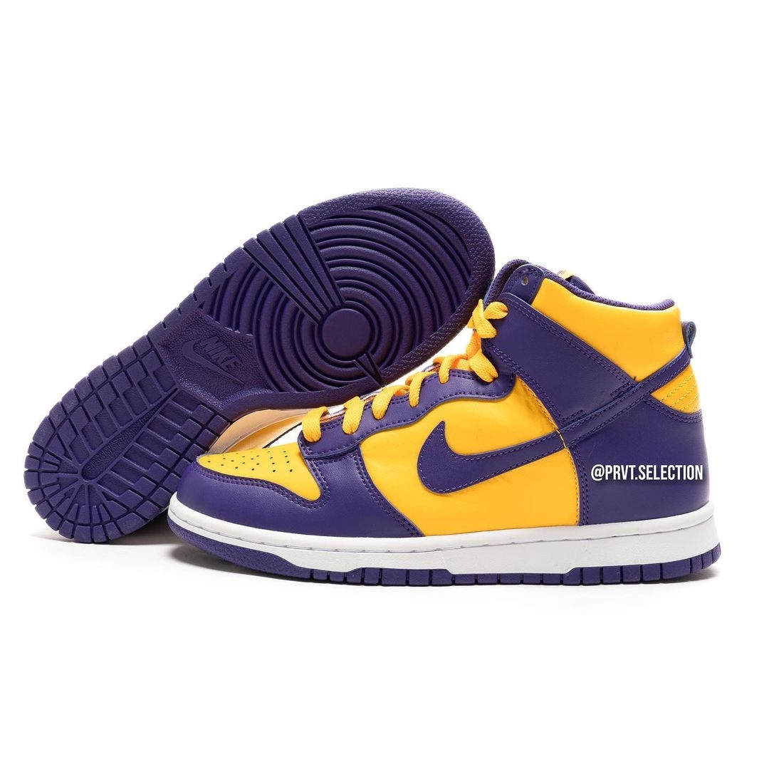 【国内 8/20 発売】ナイキ ダンク ハイ レトロ “レイカーズ/コートパープル” (NIKE DUNK HIGH RETRO “Lakers/Court Purple”) [DD1399-500]