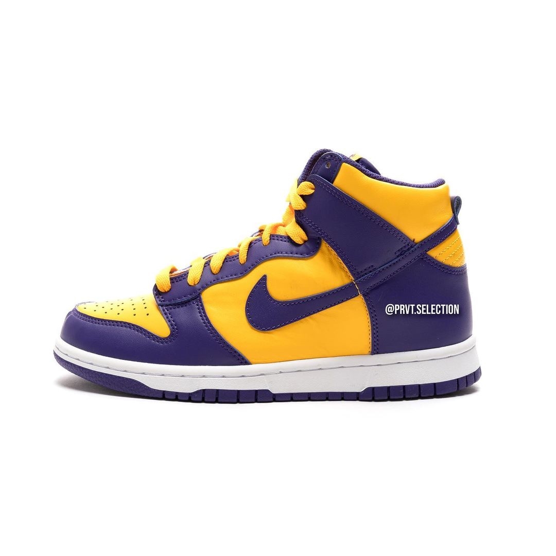 【国内 8/20 発売】ナイキ ダンク ハイ レトロ “レイカーズ/コートパープル” (NIKE DUNK HIGH RETRO “Lakers/Court Purple”) [DD1399-500]