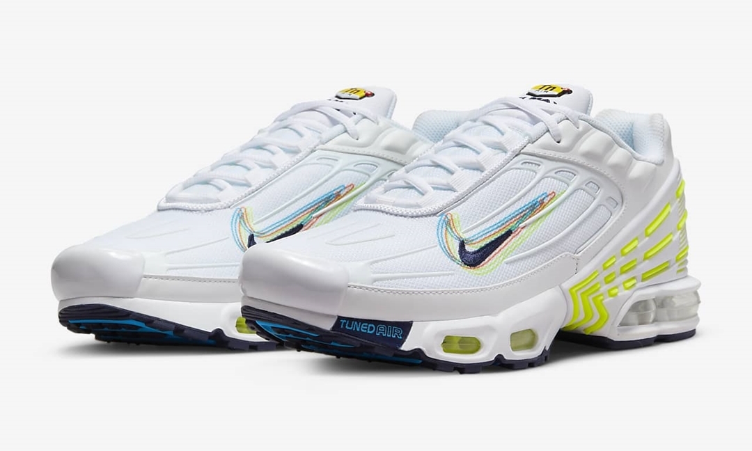 2022年 発売予定！ナイキ エア マックス プラス 3 “5スウッシュ/ホワイト/ボルト” (NIKE AIR MAX PLUS 3 “Five Swoosh/White/Volt”) [DV6823-100]