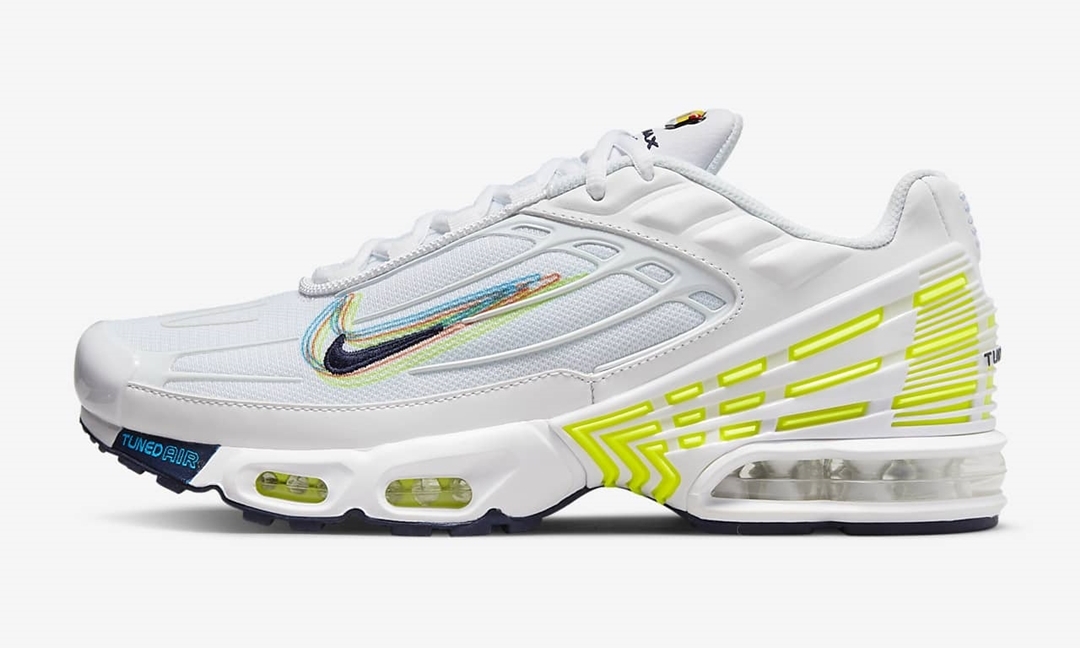 2022年 発売予定！ナイキ エア マックス プラス 3 “5スウッシュ/ホワイト/ボルト” (NIKE AIR MAX PLUS 3 “Five Swoosh/White/Volt”) [DV6823-100]