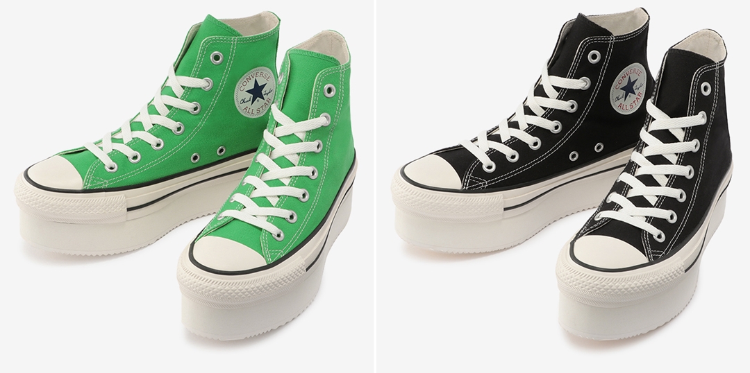 5/24 発売！ライトグリーン/ブラックの最新カラー！厚底 EVAソールを採用した CONVERSE ALL STAR CHUNKYLINE HI (コンバース オールスター チャンキーライン HI)