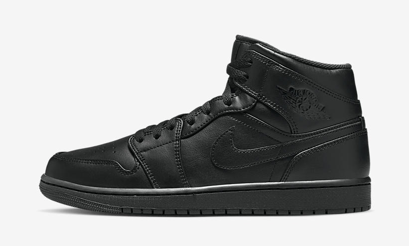 海外発売！ナイキ エア ジョーダン 1 ミッド “トリプルブラック” (NIKE AIR JORDAN 1 MID “Triple Black”) [554724-093]