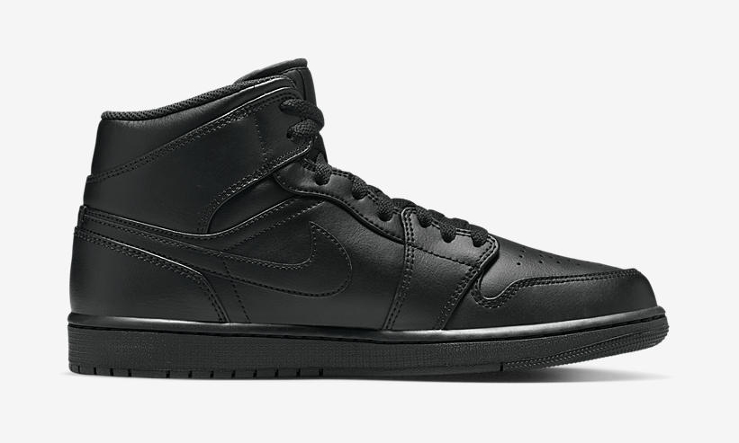 海外発売！ナイキ エア ジョーダン 1 ミッド “トリプルブラック” (NIKE AIR JORDAN 1 MID “Triple Black”) [554724-093]