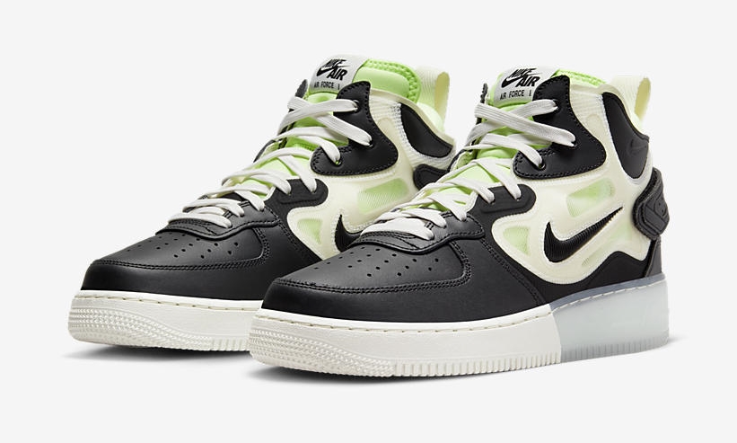 2022年 発売予定！ナイキ エア フォース 1 ミッド リアクト “ブラック/ネオングリーン” (NIKE AIR FORCE 1 MID REACT “Black/Neon Green”) [DQ1872-100]