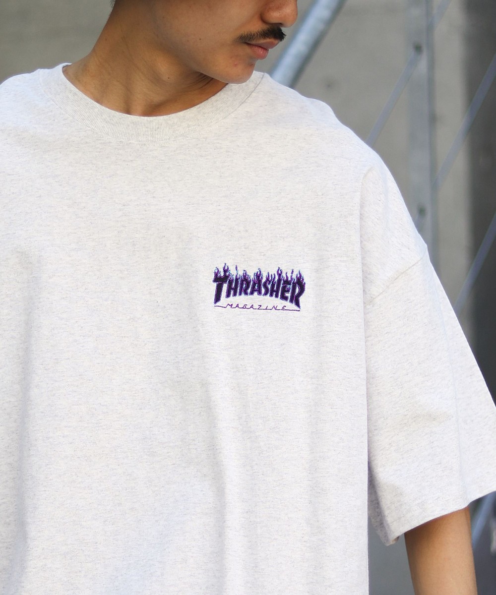 THRASHER × FREAK’S STORE 背中や胸元に施されたフレイムロゴ刺繍 TEEが発売 (スラッシャー フリークスストア)