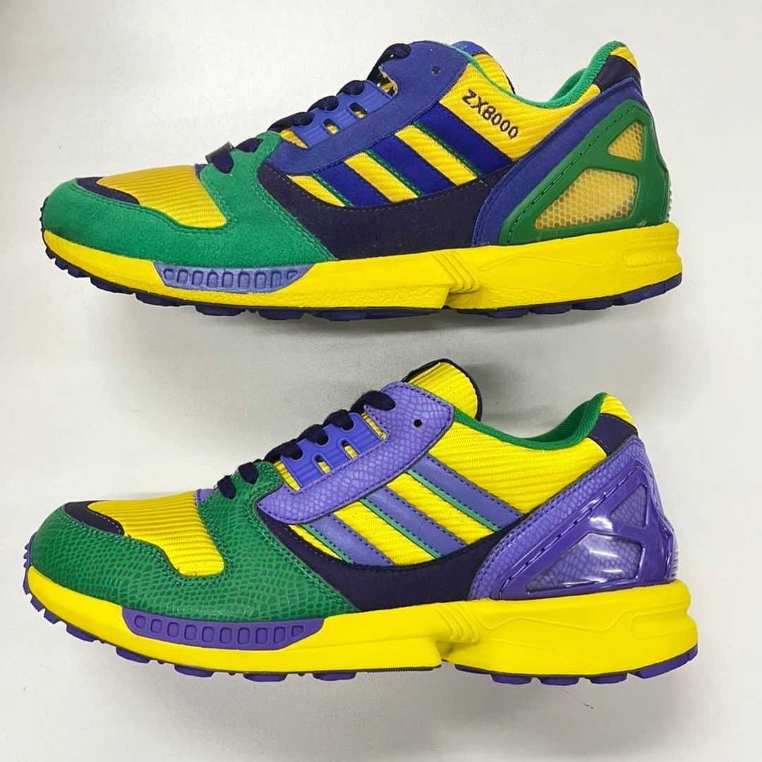 【国内 5/28 発売】atmos × adidas Originals ZX 8000 “G-SNK” BRAZIL (アトモス アディダス オリジナルス ゼットエックス 8000 “ブラジル”) [GX7185]