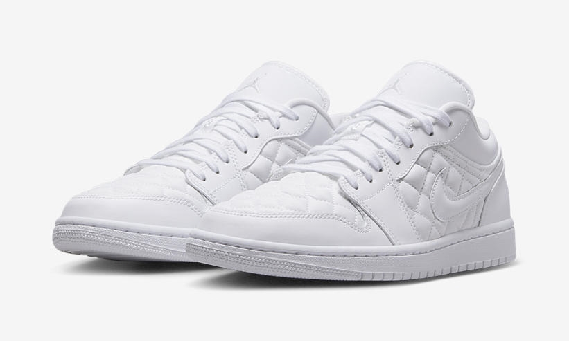 2022年 発売！ナイキ エア ジョーダン 1 ロー キルティング “トリプルホワイト” (NIKE AIR JORDAN 1 LOW QUILTED “Triple White”) [DB6480-100]