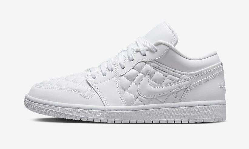 2022年 発売！ナイキ エア ジョーダン 1 ロー キルティング “トリプルホワイト” (NIKE AIR JORDAN 1 LOW QUILTED “Triple White”) [DB6480-100]