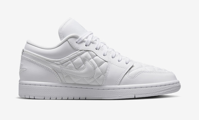 2022年 発売！ナイキ エア ジョーダン 1 ロー キルティング “トリプルホワイト” (NIKE AIR JORDAN 1 LOW QUILTED “Triple White”) [DB6480-100]