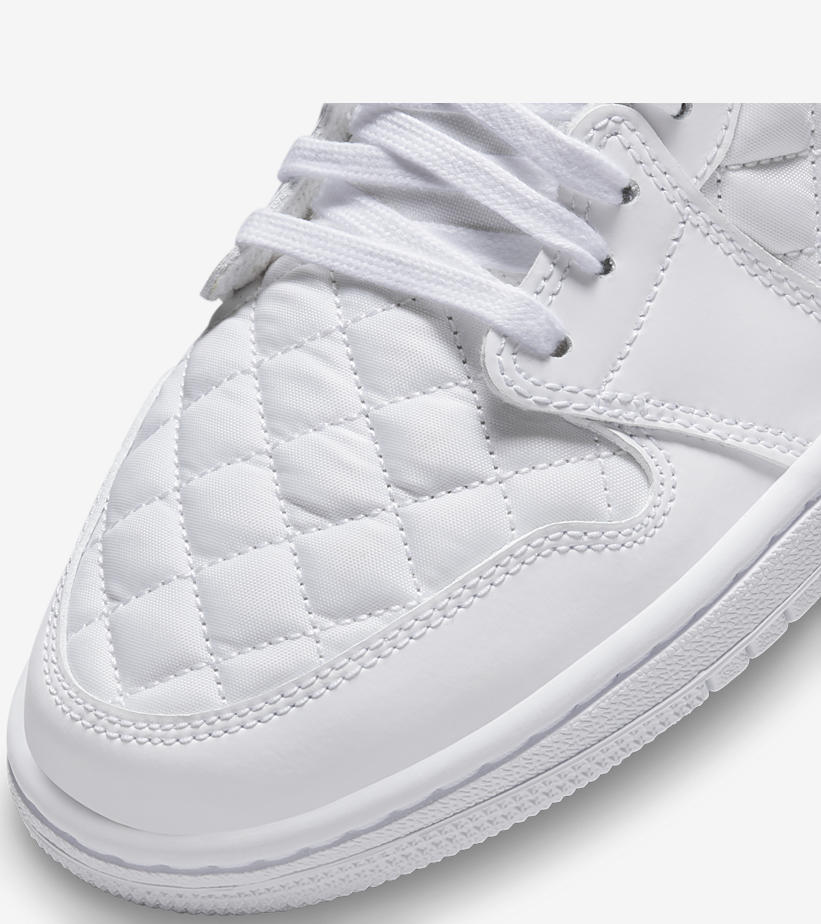 2022年 発売！ナイキ エア ジョーダン 1 ロー キルティング “トリプルホワイト” (NIKE AIR JORDAN 1 LOW QUILTED “Triple White”) [DB6480-100]