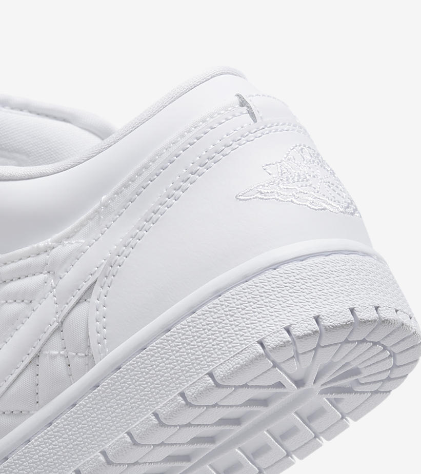 2022年 発売！ナイキ エア ジョーダン 1 ロー キルティング “トリプルホワイト” (NIKE AIR JORDAN 1 LOW QUILTED “Triple White”) [DB6480-100]