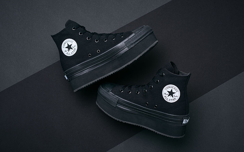 【直営店限定カラー】6/3 発売！ブラックの最新カラー！厚底 EVAソールを採用した CONVERSE ALL STAR CHUNKYLINE HI (コンバース オールスター チャンキーライン HI)