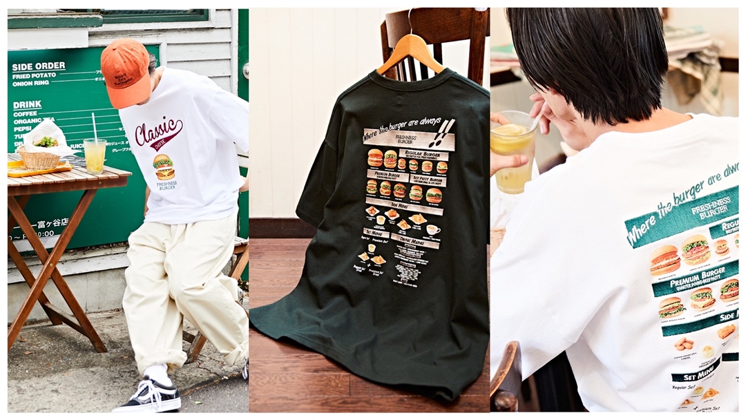 ハンバーガーチェーン「FRESHNESS BURGER」×「FREAK’S STORE」の異業種コラボTEE 5/28 発売 (フレッシュネスバーガー フリークスストア)
