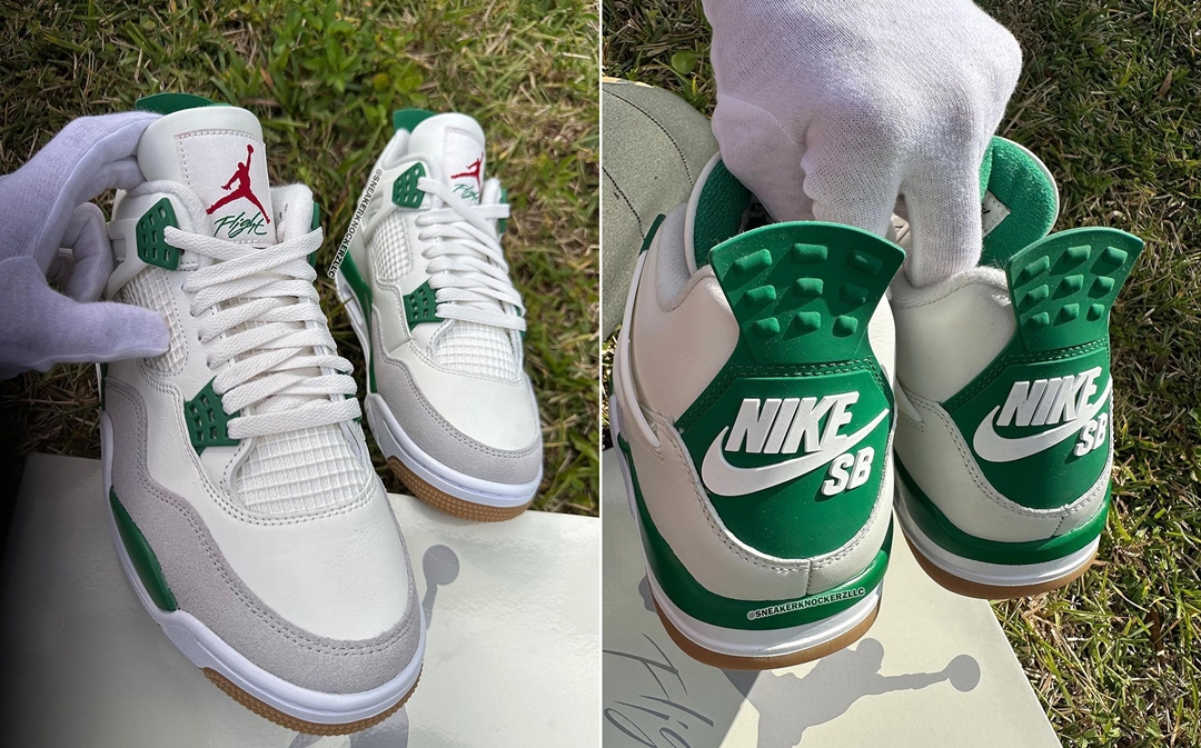 【国内 3/17、3/21 発売】NIKE SB × AIR JORDAN 4 “Sail/Pine Green” (ナイキ エア ジョーダン 4 “セイル/パイングリーン”) [DR5415-103]