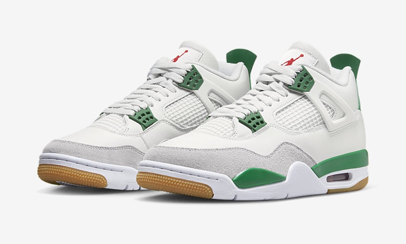 【国内 3/17、3/21 発売】NIKE SB × AIR JORDAN 4 “Sail/Pine Green” (ナイキ エア ジョーダン 4 “セイル/パイングリーン”) [DR5415-103]