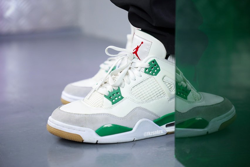 【国内 3/17、3/21 発売】NIKE SB × AIR JORDAN 4 “Sail/Pine Green” (ナイキ エア ジョーダン 4 “セイル/パイングリーン”) [DR5415-103]