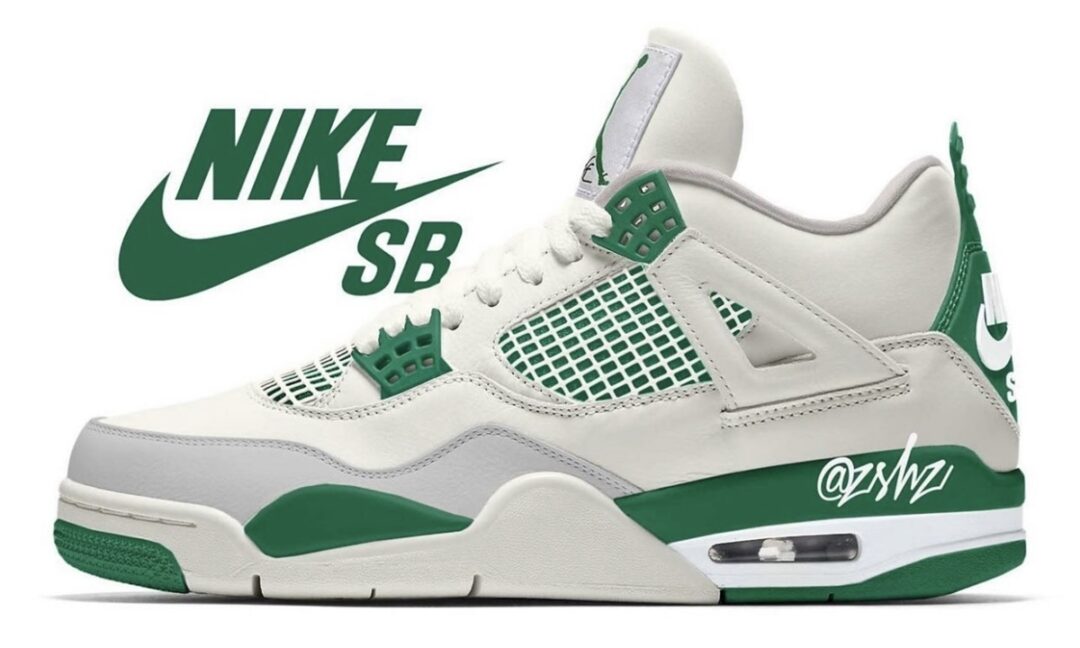 【国内 3/17、3/21 発売】NIKE SB × AIR JORDAN 4 “Sail/Pine Green” (ナイキ エア ジョーダン 4 “セイル/パイングリーン”) [DR5415-103]