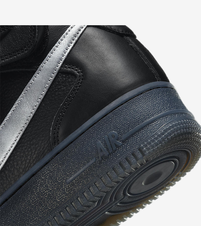 海外 7/2 発売！ナイキ エア フォース 1 ミッド プレミアム “ブラックレザー/シルバー” (NIKE AIR FORCE 1 MID PREMIUM “Black Leather/Silver”) [DX3061-001]